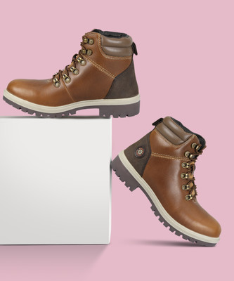 WOODLAND Boots For Men(Camel , 6)