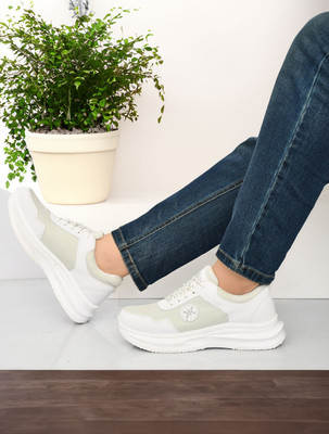 KILLER Men’s Sports Sneakers | Casual Lace-Up Shoes with Durable AirMix Sole Sneakers For Men(White , 6)