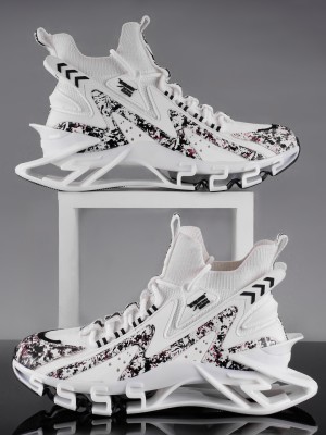 ATOM Multi Print Sneakers For Men(White)