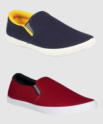 HOTSTYLE 2 Pair Combo Jatex Loafers For Men(Multicolor , 6)