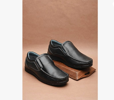 PROVOGUE Loafers For Men(Black , 7)