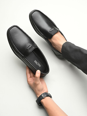 MACTREE Loafers For Men(Black , 8)