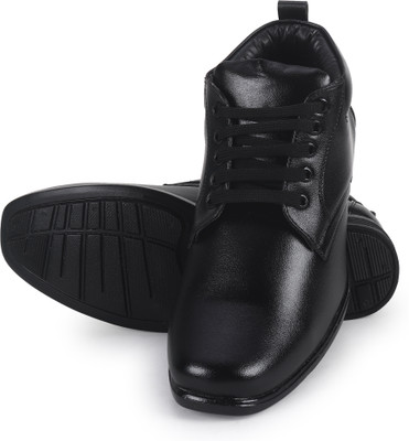 TheShoeGalleryy Mens Stylish Short Boots|| Lace Up Boots|| Trending Shoes Style Boots|| Boots For Men(Black , 6)