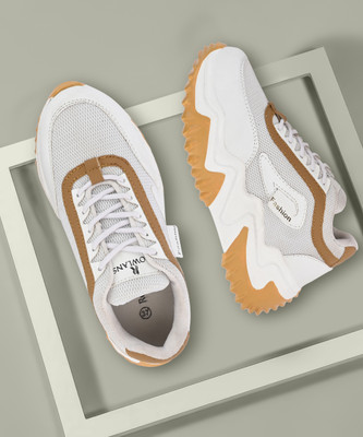 Rowlans Stylish Sport shoe/Gymwear shoe/Walking shoe/Trekking shoe/Comfortable/Daily use Running Shoes For Women(White , 8)