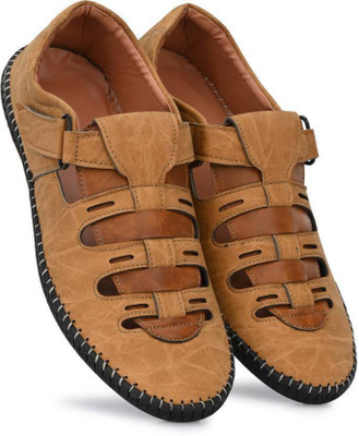 Men's Avenue Men's Tan Half Back open Loafers For Men(Tan) Casual Roman Sandals Casuals For Men(Tan , 8)