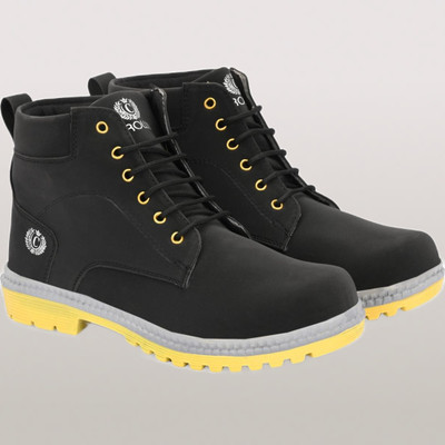 DARTKICK Party High-top Boot For Men's & Boy's High-Top Casual Outdoor Shoes High Tops For Men(Black , 9)