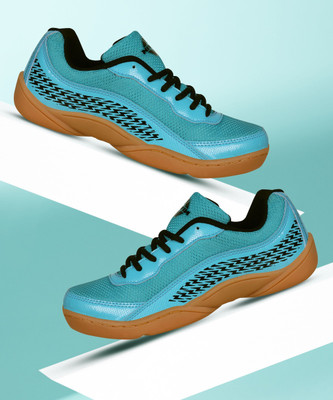 NIVIA Flash 2.0, PVC Synthetic Leather Upper, Non-Marking Sole, Indoor/Outdoor Court Badminton Shoes For Men(Blue , 9)