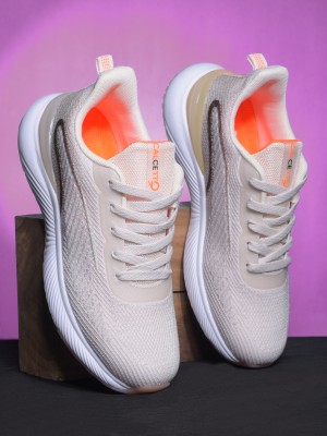 CALCETTO CLT-0988 Running Shoes For Men(Beige, Orange)