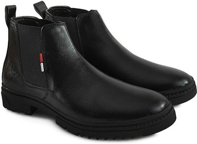 Krishna collection Chelsea Boots for Men Boat Shoes For Men(Black , 6)