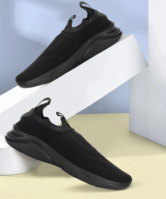 Neemans Sole Max Slip On's for Men Comfortable, Breathable and Flexible Shoes Slip On Sneakers For Men(Black , 7)