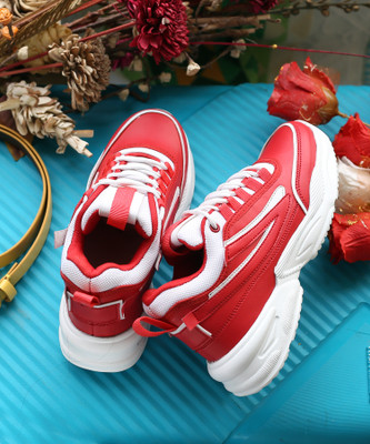 Dressberry For Women(Red, White , 4)