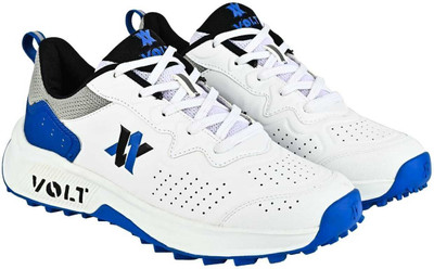 volt VOLT 220 BLUE WHITE CRICKET RUBBER STUDS Cricket Shoes For Men(White , 11)