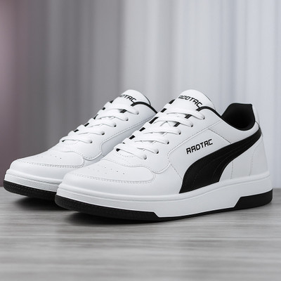 radtac RADTAC Comfortable Lace-Up | Sport Shoes | Daily Wear & Casual | Outfits Casuals For Men(White, Black , 8)
