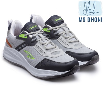 asian Nexon-13 Grey Sports,Walking,Training,Gym,Stylish, Running Shoes For Men(Grey, Green)