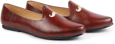 FAUSTO Wedding Party Ethnic Festive Occasion Fashion Comfort Embroidery Jutis and Mojaris For Men(Red , 14)