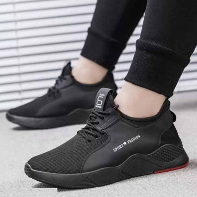 Footox Shoes for Men | Sneaker for Men | Shoes for Mens | Sports Shoes Running Shoes For Men(Black)