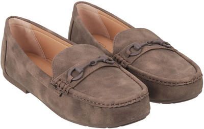 METRO Loafers For Women(Brown , 5)