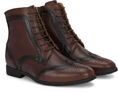 Inflation Men’s Stylish Shoes | Fancy Shoes | Comfortable Footwear | Boots For Men(Brown , 6)