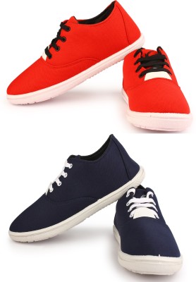 KANEGGYE Sneakers For Men(Red, Navy , 10)