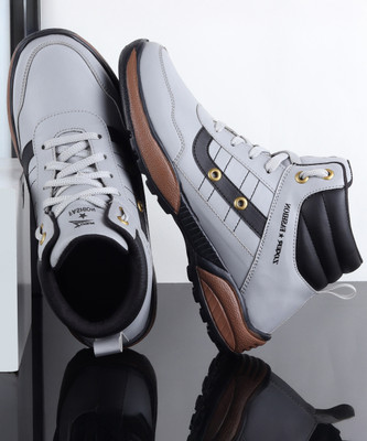 Zixer Trendy Chunky Classic Fashion Casual Sneakers Boot /Casual Funky Sneaker For Boy High Tops For Men(Grey , 9)