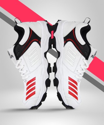 FEROC Blaster WHITE RED Cricket Shoes For Men(Red)
