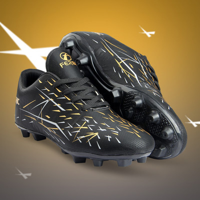 FEROC Wild FIRE Men Boys Unisex Kids Football Shoes For Men(Black , 7)