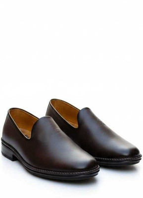 Krishna collection Brown Ethnic Slip-On Mojari Shoes for Men Party Wear For Men Party Wear For Men(Brown , 8)