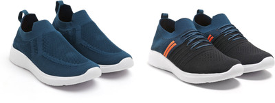 Face Stylish Sports Shoes for Men – Ideal for Running, Gym & Training Sneakers For Men(Navy, Black, Orange, Blue , 6)