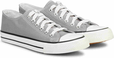 Roadster Comfortable Canvas Lace-up Casual Canvas Shoes For Everyware Canvas Shoes For Women(Grey , 6)