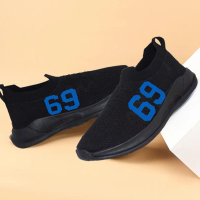 Kenamin SPORTS FOR MEN & KIDS Running Shoes For Men(Black, Blue , 8)