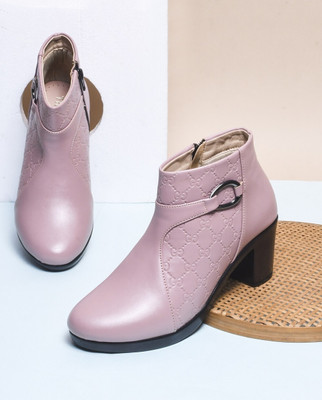 Hitway Boots For Women(Pink , 4)