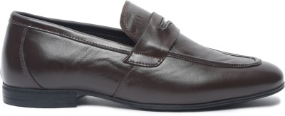 Teakwood Leathers TEAKWOOD LEATHER MEN BROWN SOLID SLIP-ON SHOES Slip On For Men(Brown , 11)