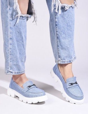 SELFIEE Loafers For Women(Blue , 3)