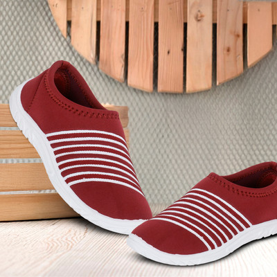 DOCTOR EXTRA SOFT Women's Memory Foam Shoes for Walking, Running, Gym Training, and Sports Walking Shoes For Women(Maroon , 8)