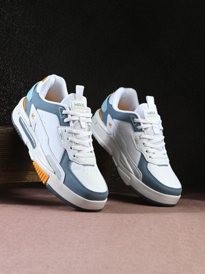 HRX by Hrithik Roshan Mens Club Culture Shoes White Blue Sneakers For Men(White , 9)