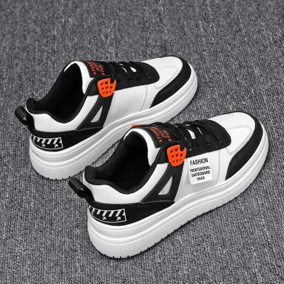 ROTHAR Multicolored Mini Retro Black with Upper Mesh Footwear for Sport Activities Sneakers For Men(Black, White, Orange)