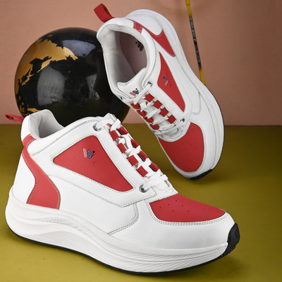 WELVIC Pentagon Casual Durable Walking For Men(White, Red , 6)