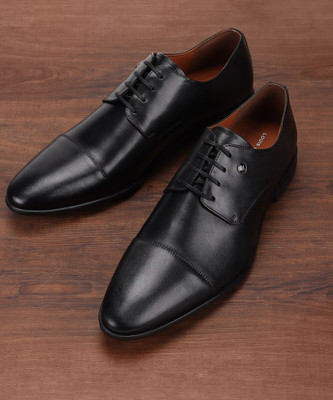 REEBOK Men Black Leather Derby Shoes Derby For Men(Green , 8)