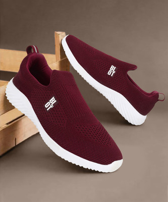 Paragon Walking Shoes |Soft Cushioned Footbed|Lightweight|Durable Casuals For Men(Maroon , 8)