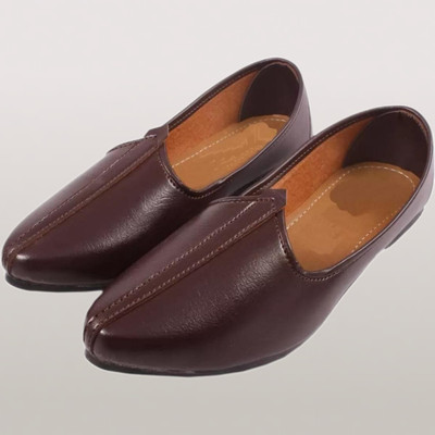 JAIPUR DIVINECRAFT Men's Jalsa Jutti,Jutis For Men Jutis For Men(Brown , 8)
