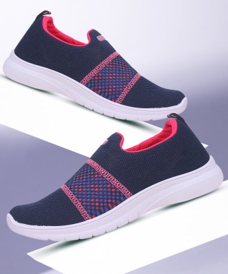 asian Melody-61 Navy Canvas,Slipon,Latest Design, Casuals For Women(Navy, Pink , 4)