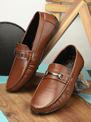 FASHION VICTIM Loafers For Men(Tan , 10)