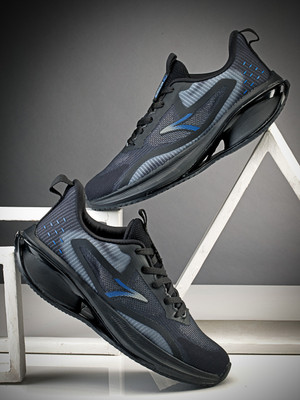 action Action TURBO 1502 Comfortable Stylish Breathable Sports Running Shoes For Men(Black , 7)