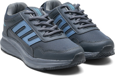asian Boss-32 Men’s Sports Sneakers | Trendy Lightweight Casual Shoes for Boys Running Shoes For Men(Grey, Blue , 8)