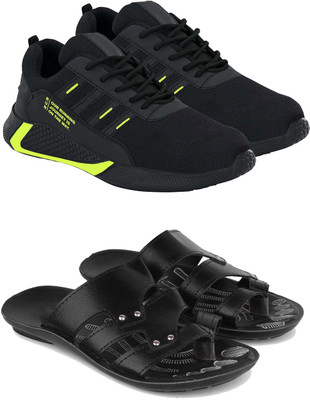 DRACKFOOT Men's Lightweight Running Shoes – Comfortable, Stylish Casual Shoes for Walking Casuals For Men(Black , 10)