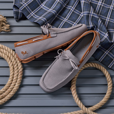 Neemans ReLive Boat Loafers Loafers For Men(Grey , 12)