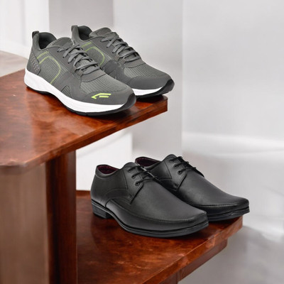 KRITON Trendy & Durable Men’s Boots – Perfect for Everyday Wear Boots For Men(Grey, Black , 6)