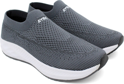 AYGO The Everyday Basic Slip On Casual Shoes For Men | Comfortable & Slip Resistance Slip On Sneakers For Men(Grey , 7)