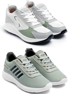 Face Men’s Sports Running Shoes – Lightweight, Breathable & Comfortable Running Shoes For Men(Green, Grey , 10)