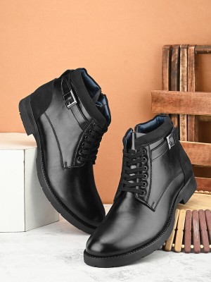 VEGAN KICKS Formal Biker Chukka Boots For Men(Black , 9)